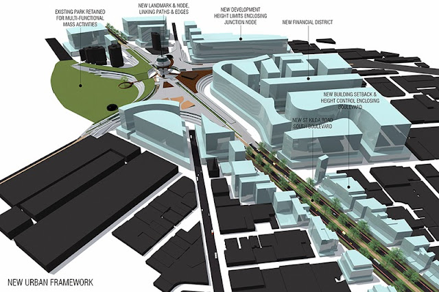 One example of a design concept for St Kilda Junction from the University of Melbourne